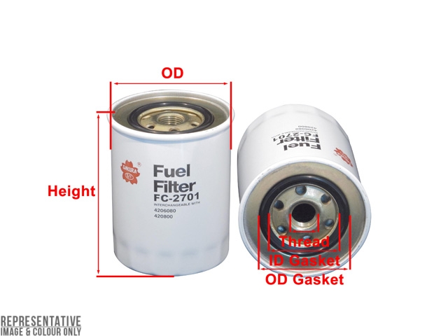 FC-2701 - Fuel Filter - Sakura Filters Equivalent - FC-2701