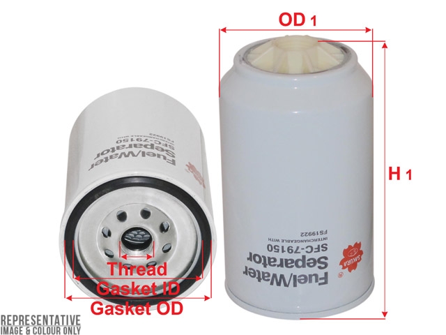 SFC-79150 - Fuel/Water Separator - Sakura Filters Equivalent - SFC